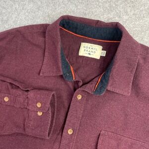 The Normal Brand Mens Shirt XXL Cotton Long Sleeve Button Down Up Knit